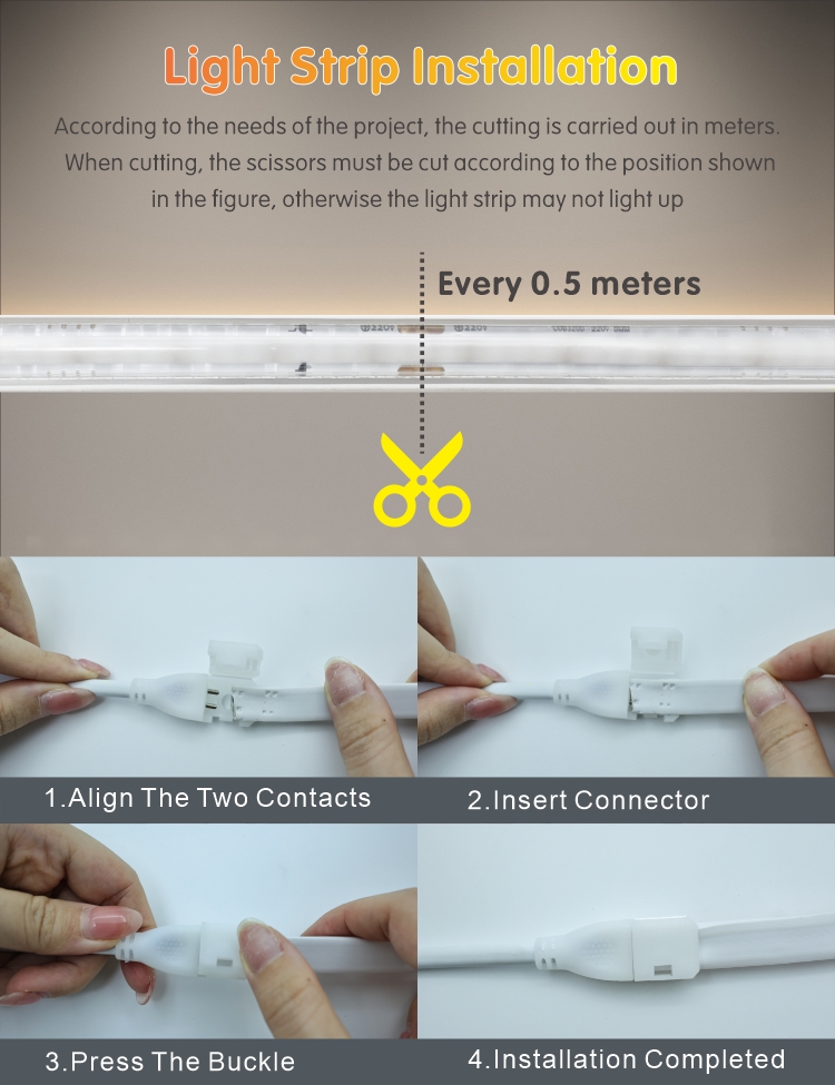 cob led strip light 220v