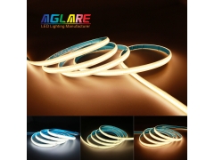 Single Colour COB LED Strip - COB LED Strip Light Tape 12V 24V 480LEDs 9W/m 3000K