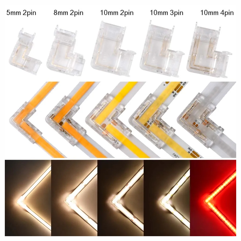 L Shape COB LED Strip Connectors