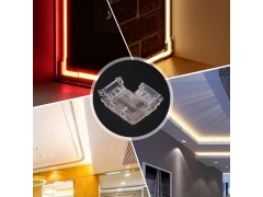LED Strip Connector - 5/8/10MM 2/3/4Pin L-Shape COB LED Strip Light Corner Connectors