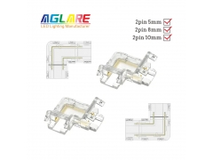 LED Strip Connector - 5/8/10MM 2/3/4Pin L-Shape COB LED Strip Light Corner Connectors