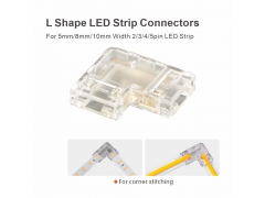 LED Strip Connector - 5/8/10MM 2/3/4Pin L-Shape COB LED Strip Light Corner Connectors